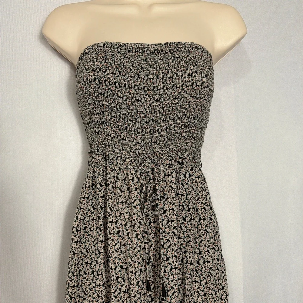 Free People Jumpsuit Smocked Strapless Floral Wide Leg Multi Women XS